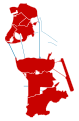 Mapa do surto em Macau (13 de março):   Casos confirmados