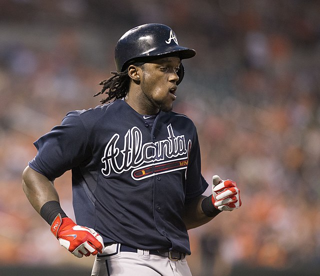 Maybin with the Braves in 2015