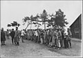 Camp de prisonniers à Coëtquidan en 1915.
