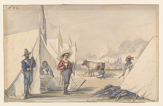 Camp of General Alexander McDowell McCook near Stevenson, Alabama, summer 1862, by Adolph Metzner.
