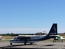 Britten-Norman BN-2 Islander der Cape Air auf dem Block Island State Airport, 2015