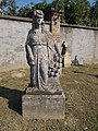 Cemetery, statue, woman with roses, 2018 Dombóvár.jpg