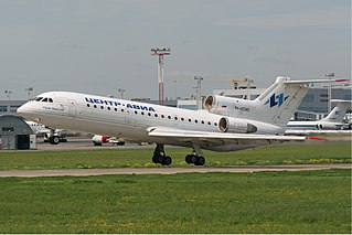 Yakovlev Yak-42 Three-engined mid-range jet airliner produced 1979-2003