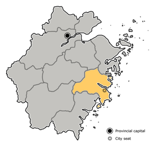 Тайчжоу на карте