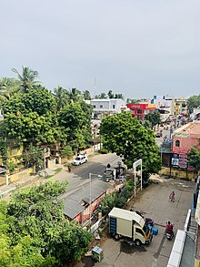 An Aerial View of the City Link Road. City Link Road is one of the most important roads in Adambakkam.