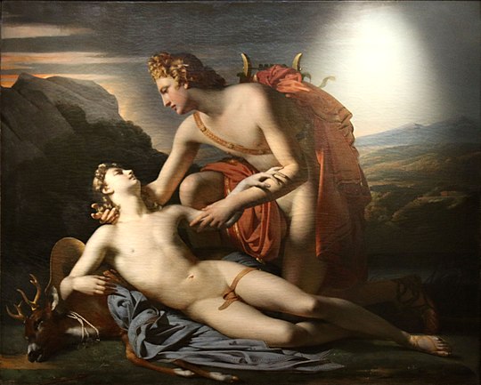 Apollon et Cyparisse by Claude Marie Dubufe, 1821