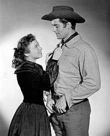 Clint Walker as Cheyenne and guest star Anne Whitfield in an episode of Cheyenne Clint Walker Anne Whitfield Cheyenne 1956.jpg