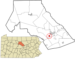Clinton County Pennsylvania incorporated and unincorporated areas Mill Hall highlighted.svg