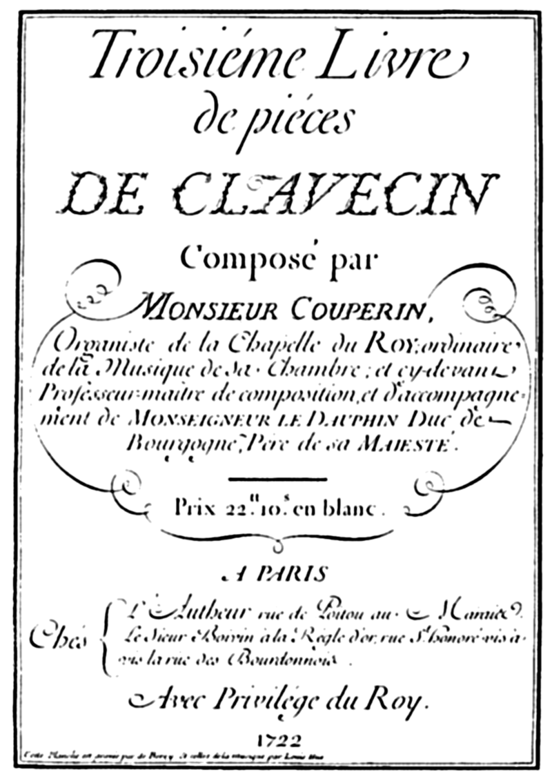 Troisième livre de pièces de clavecin de Couperin — Wikipédia