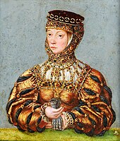 Barbara Radziwiłł by Lucas Cranach the Younger (1553-56).