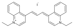 Миниатюра для Файл:Cryptocyanine Iodide Structure.svg