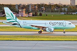 Cyprus Airways A319 (5B-DCW) @ LED, Aug 2018.jpg