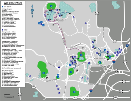 Walt Disney World Resort overview map