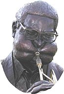 Statue of Gillespie in his hometown of Cheraw, South Carolina Dizzy Gillespie statue.jpg