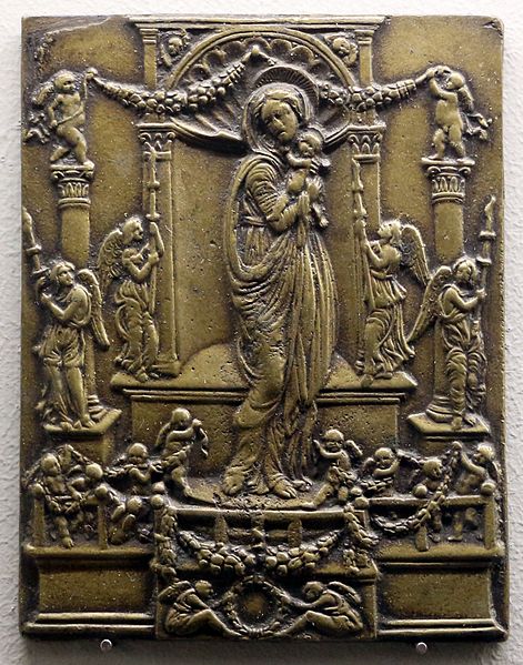 File:Domenico di paris (attr.), madonna col bambino e angeli, ferrara (forse) 1450-1500 ca.jpg