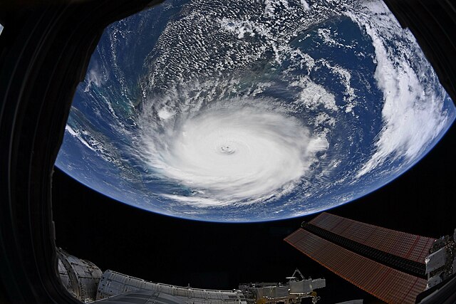 Hurricane Dorian as seen from the International Space Station on September 2, 2019