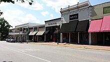 The historic downtown of Siloam Springs was first founded as a resort town surrounding the healing waters of the springs Downtown Siloam Springs, AR 005.jpg