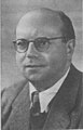 Der deutsche Parapsychologe Dr. Rudolf Schwarz bei einem Vortrag in Stuttgart, Mai 1958