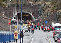 Official opening of Eiksund undersea tunnel on 23 February 2008. Eiksundtunnelen02.jpg