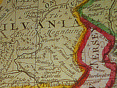 1756 map showing the Endleſs Mountains, on display at the Smithsonian Institution's National Museum of American History