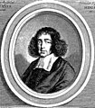 Engraving of Spinoza, Nagelate Schriften van B.d.S. Amsterdam 1677 (cropped).jpg