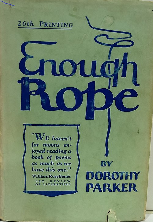 Cover of the first edition of Enough Rope