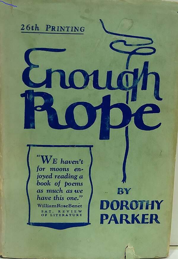 Cover of the first edition of Enough Rope