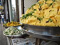 Dhoklas being sold in the market