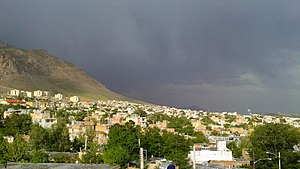 Blick auf die Stadt Fereydunschah