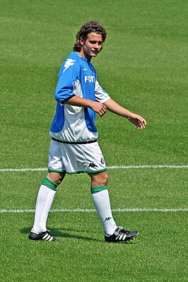 Sascha Visser in een Feyenoord-shirt