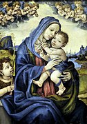 Filippino Lippi. Virgem com o Menino e São João Batista, 1502-1504.