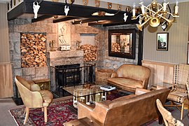 Fireplace in hotel bar - Laggan Hotel, Newtonmore (2017-06-22 16.07.39 by Nick Amoscato).jpg