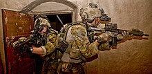 U.S. Army Rangers taking part in a raid during an operation in Nahr-e Saraj, Afghanistan Flickr - DVIDSHUB - Operation in Nahr-e Saraj (Image 5 of 7).jpg
