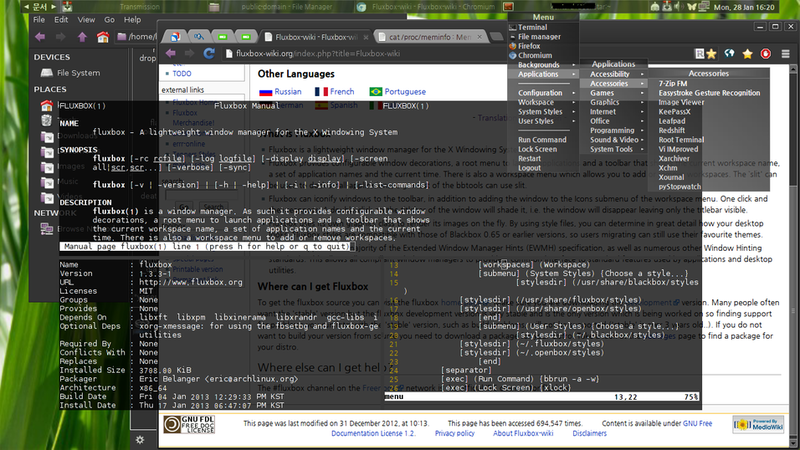 File:Fluxbox running on Arch Linux.png