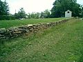 The stone wall and Sunken Road at the foot of Marye's Heights