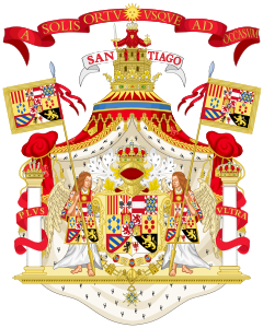 Full Ornamented Royal Coat of Arms of Spain