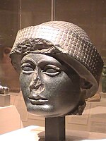 Head of Gudea in polished diorite, reign of Gudea (Boston Museum of Fine Arts).