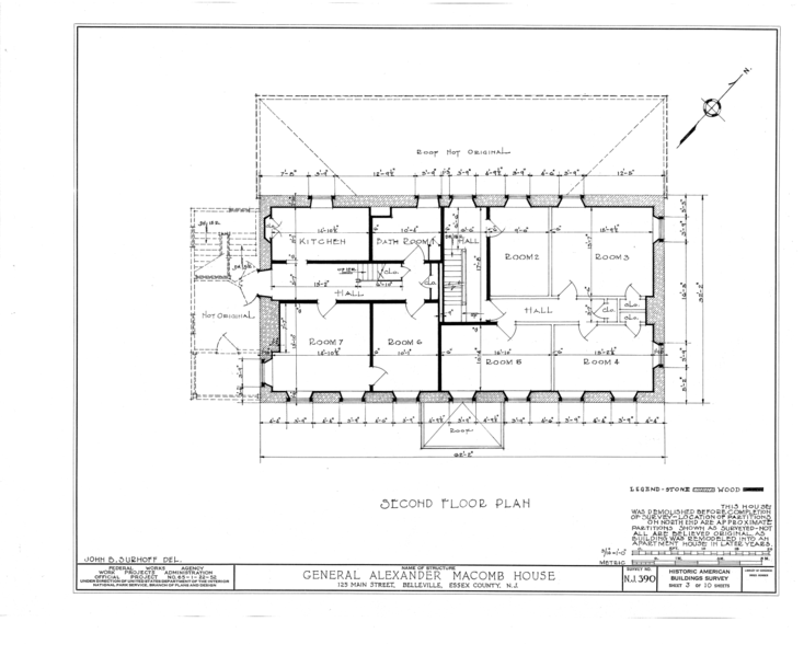 File:General Alexander Macomb House, 125 Main Street, Belleville, Essex County, NJ HABS NJ,7-BELVI,5- (sheet 3 of 10).png