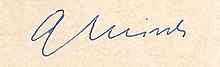 Signature of Georg Misch