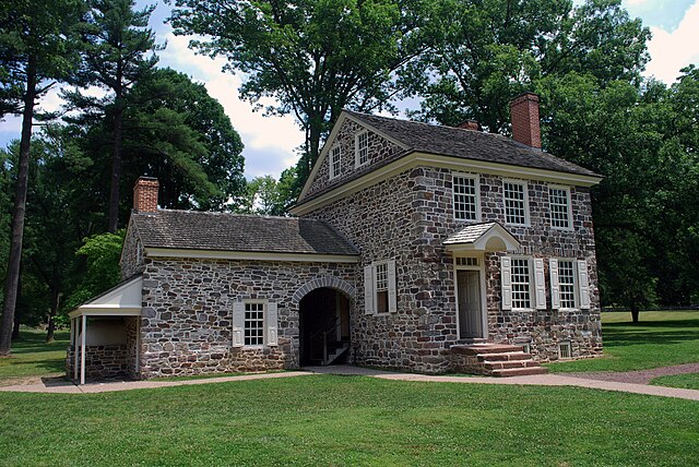 Washington's headquarters in Valley Forge, Pennsylvania, which is still standing, is one of the centerpieces of Valley Forge National Historical Park.