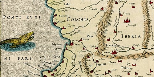The map of ancient kingdoms of Colchis and Iberia