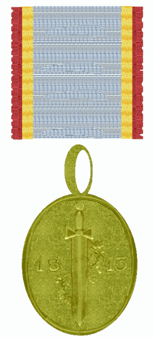 Goldene Militär-Verdienstmedaille für 1813-15 Mecklenburg-Schwerin.gif