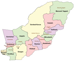 Shahrestān di Galikash – Mappa