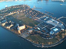 Aerial view in 2009 facing northeast