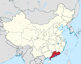 Guangdong - Lokalizace