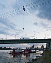 Rope rescue exercise on the Cologne Cable Car Hohenrettungsubung der Feuerwehr Koln an der Seilbahn-6139.jpg