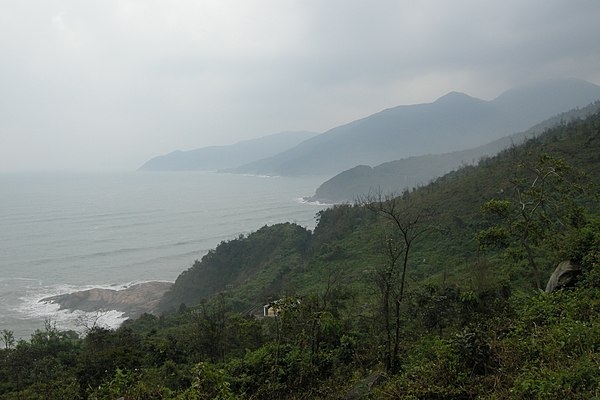 The coast of South China Sea near Hải Vân Pass