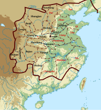 Kingdoms and Commanderies of early Han-era China, c. 195 BC Han occidentaux 195 aC.svg