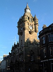 Blick auf das Rathaus von Hawick.