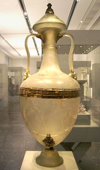 A Greek glass amphora, 2nd half of the 2nd century BC, from Olbia, Roman-era Sardinia, now in the Altes Museum
